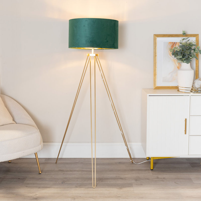 Agustiniano 141cm Polished Traditional Floor Lamp, Green, No