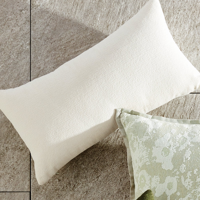 Cooper Polyester Indoor/Outdoor Pillow Cover & Insert, 12"H x 22"W, Rectangular