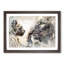 Lion Cub with Its Mother in Abstract - Picture Frame Painting Print-55580745-55580744