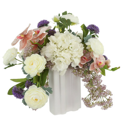 Kaia Orchid Faux Floral in Vase
