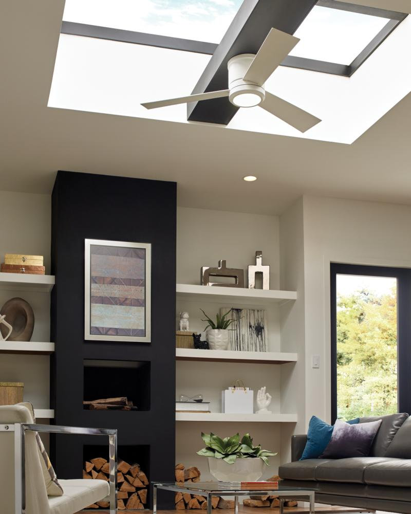 Rodrick Ceiling Fan with LED Light Kit, 52", Matte White