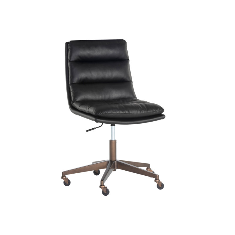 Gwenan Swivel Side Chair, Black