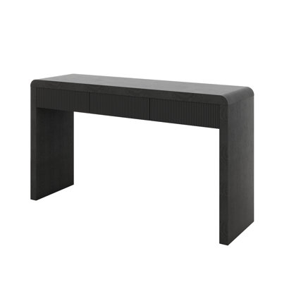 Rustic Console Table With Fluted Drawer Front, Entryway Table