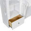 Grand lit escamotable, lit plateforme avec tablette, armoires latérales, tiroirs et DEL, bureau de rangement mural pour lit pliant, blanc-376677333