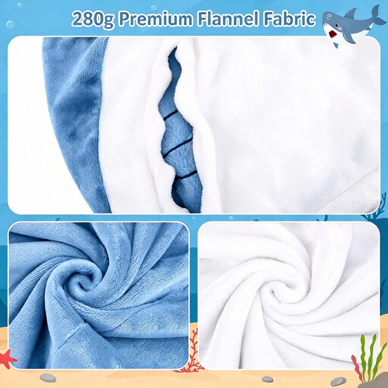 Shark couverture adultes garçons filles, sac de couchage Shark
