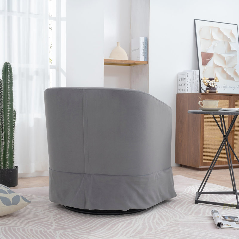 Fauteuil pivotant de 27,36 po de largeur, Gris