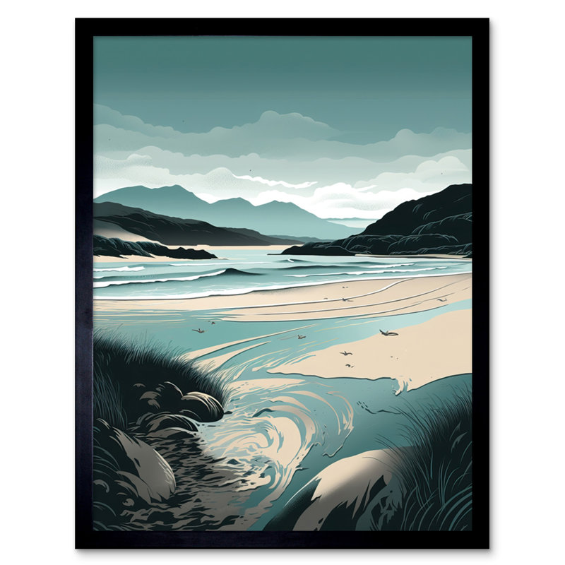 Gustavus Luskentyre Sands Coastal Landscape - Single Picture Frame Print