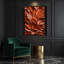«Abstract Florals 96», art mural sur toile rouge-467296923