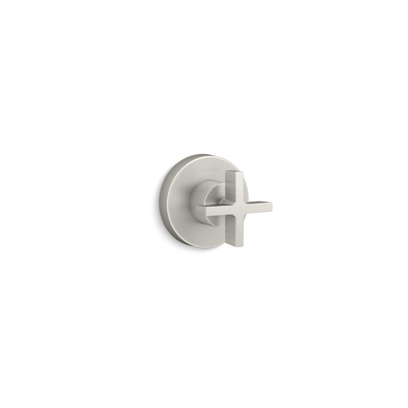 One™ Volume Control Trim, Cross Handle, Brushed Nickel