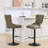 Pu Leather With Adjustable Height, Comfortable Back For Home Pub Kitchen Island  Olive , 2 Chairs-1601769633