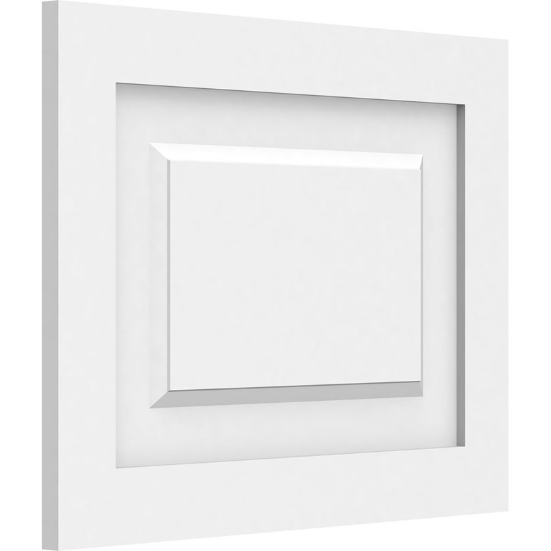 Panneau mural Harrison 3D en blanc, H 14 po x l 18 po x P 0,63 po