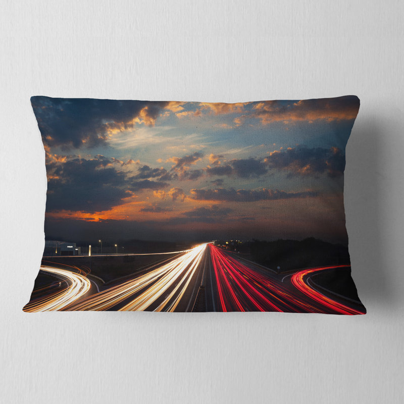 Long Exposure Circulation - Coussin imprimé abstrait