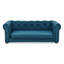 Canapé-lit surélevé de luxe pour petits et moyens chiens - Élégant canapé pour animaux de compagnie bleu avec coussin en mousse durable-1289192144