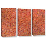 Lenny " Large Heart Mixed Pattern " 3 - Pieces