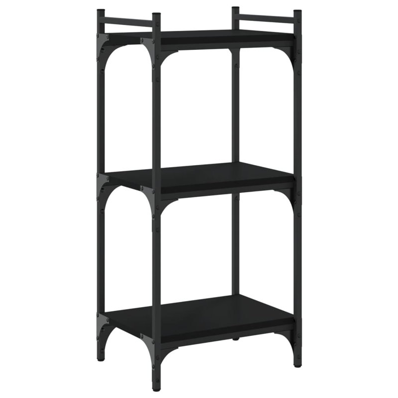 Bibliothèque étagère Tymarius, Noir, (3 tablettes) H 34 po x l 16 po x P 12 po
