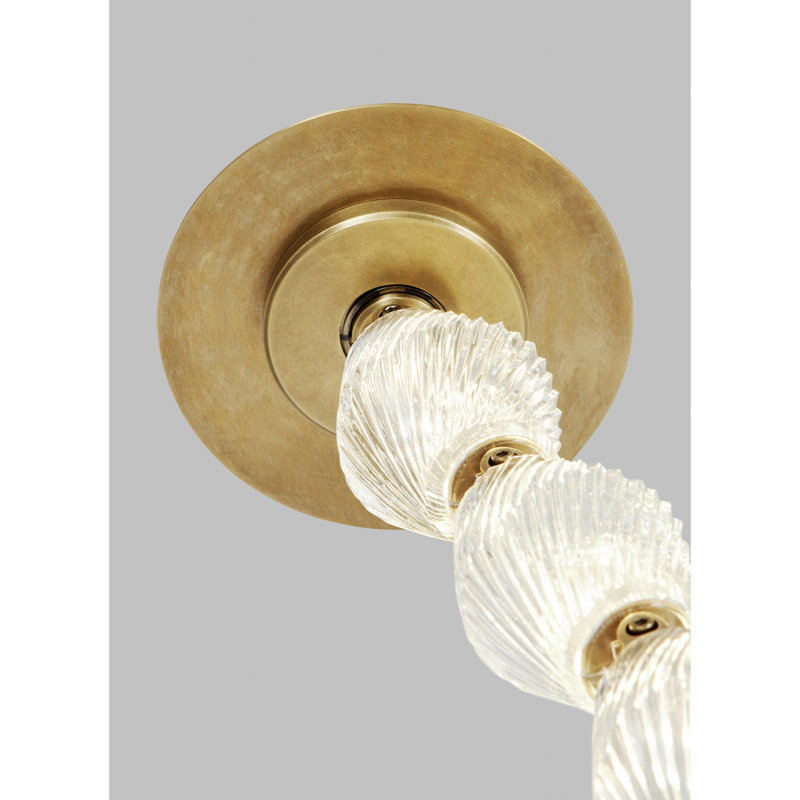 Collier 8 - Light LED Pendant, 3000K, Surface Natural Brass, 26.2" H x 2" W x 2" D