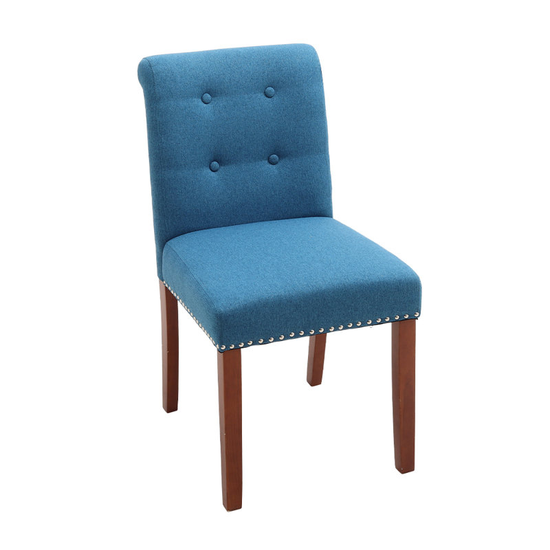 Jagoda 50cm H Upholstered Wing Back Side Chair, Blue