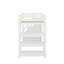 Lit mezzanine simple avec tablettes, escalier de rangement, petite armoire et lumière DEL