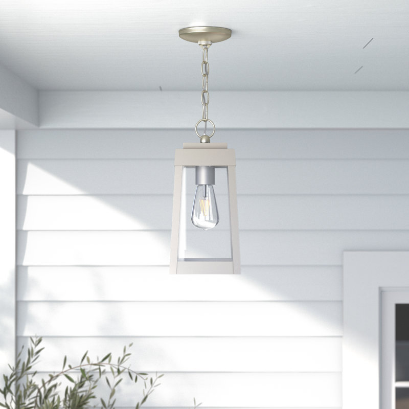 Antionetta Outdoor Hanging Lantern, Brushed Nickel