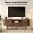 63'' Fluted Tv Stand With Curved Sliding Tambour Doors