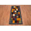 Tapis de couloir à carreaux en laine Gabbeh