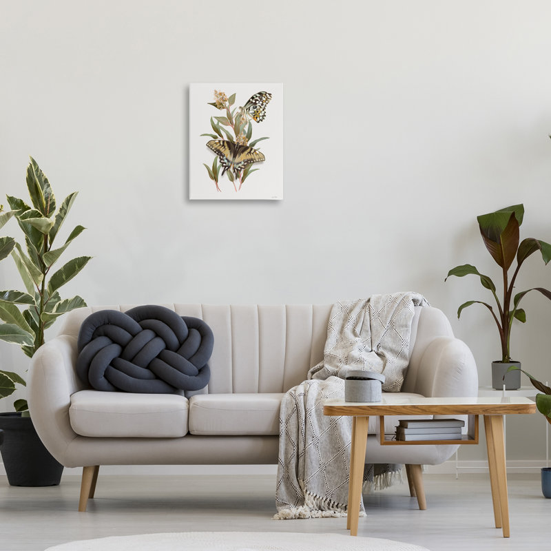 Toile d'herbe verte Butterfly Grove, design par House Fenway, H 20 po x l 16 po