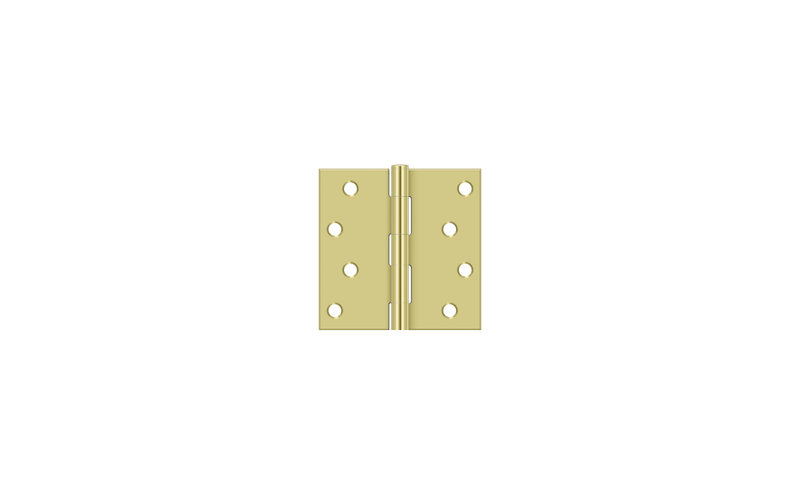 Steel Hinge, Polished Brass