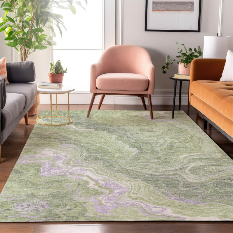 Premium Machine Washable Hedden AMF1701 Abstract Rug, Rectangle 10' x 14'