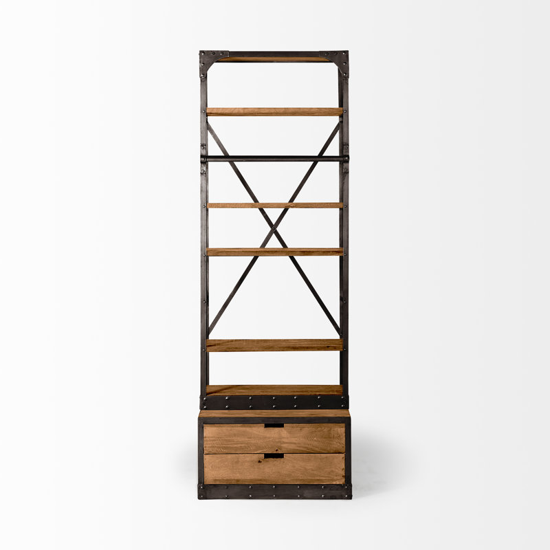 Bibliothèque en bois massif Schlueter H 94 "x l 32", Noir