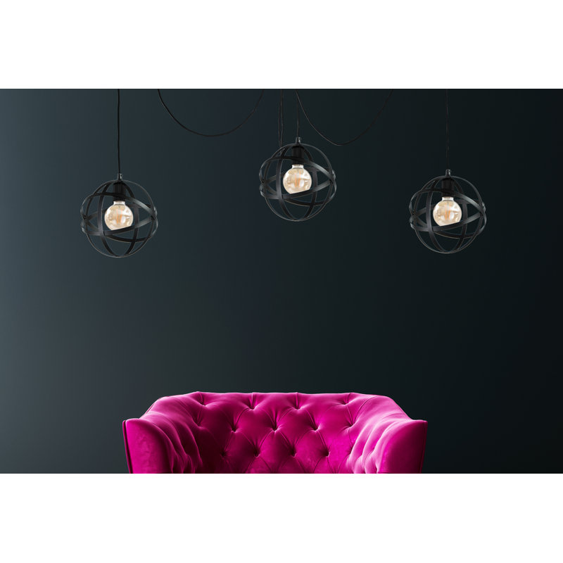 Bobbi-Rose 3 - Light Globe Pendant, Black, Black