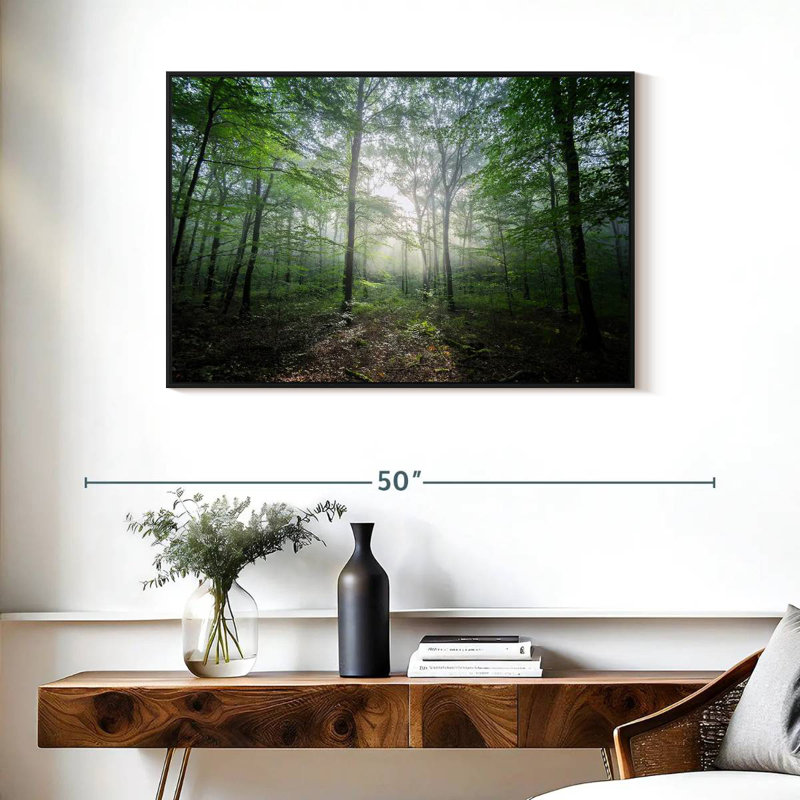Lighting Forest II, Cadre flottant noir, 37 po x 25 po