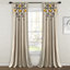 Panneau de rideau simple semi-diaphane avec passe-tringle Tassel Window-88659911-90569256