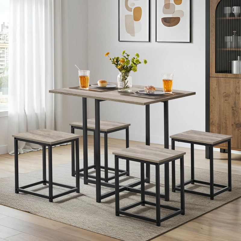 Ensemble repas pour 4 personnes Fawaz, gris, Gris