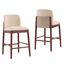Tabouret de bar intérieur rembourré Lois, chaise de bar, ensemble de 2-1077220688