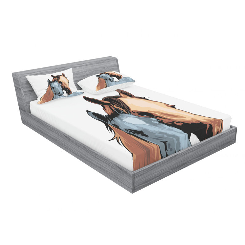 Microfiber Sheet Set, Queen Sheet Set with Fitted Sheet