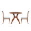 Ensemble de table de salle à manger, table ronde de 39,4 po + 2 chaises - ensemble de cuisine en bois massif traditionnel-1309761790-1309761791