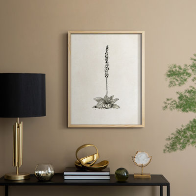 Reproduction florale vintage encadrée Cccxx - bois massif