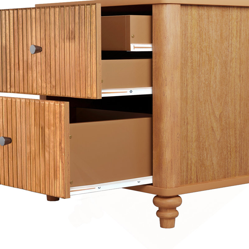 Ensemble de chambre à coucher, Naturel, Trois articles : lit, deux tables de chevet, Grand lit