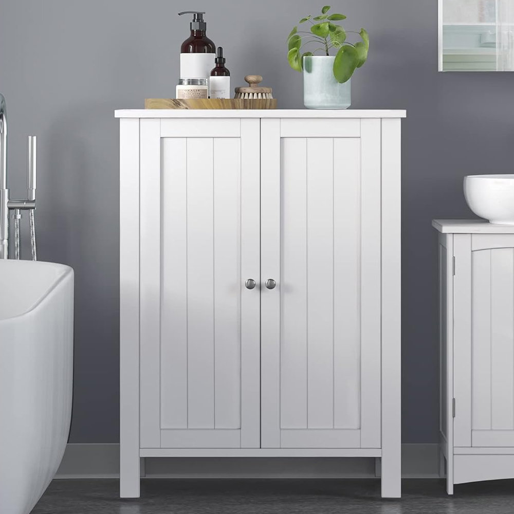 Ebern Designs Bathroom Floor Storage Cabinet, Bathroom Storage Unit ...