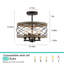 Plafonnier semi-encastré industriel 4 lumières à abat-jour cylindrique 12,59 po-1383716700