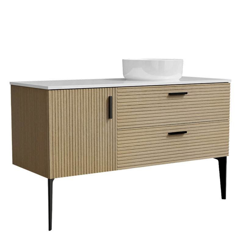 20" Wall-Mounted Bathroom Vanity With Ceramic Sink, Storage Cabinet With Doors