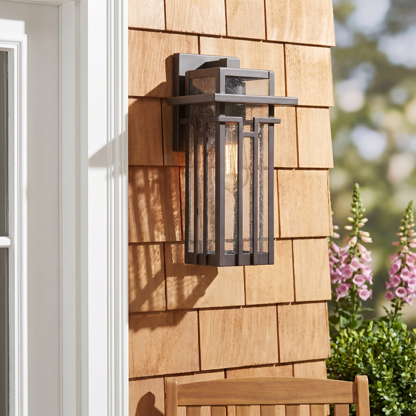 Blithe Single Light Outdoor Wall Light, 14.13" H x 7.63" W x 7.25" D
