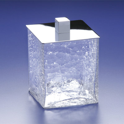Crackled Bathroom Storage Container