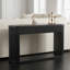 Console élégante avec design cannelé, glissières en métal et tablette de rangement ouverte-467654248