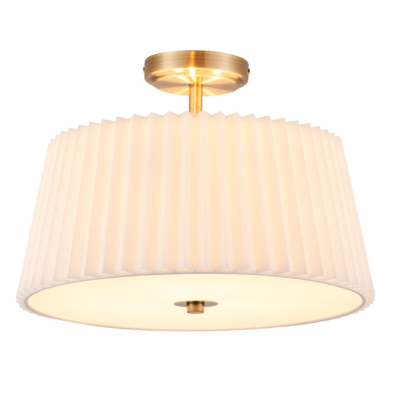 Semi Flush Mount Ceiling Light, Gold