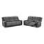 Causeuse inclinable U5915 grise / noire avec son immersif et DEL bleue