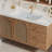 Simple log style bathroom cabinet