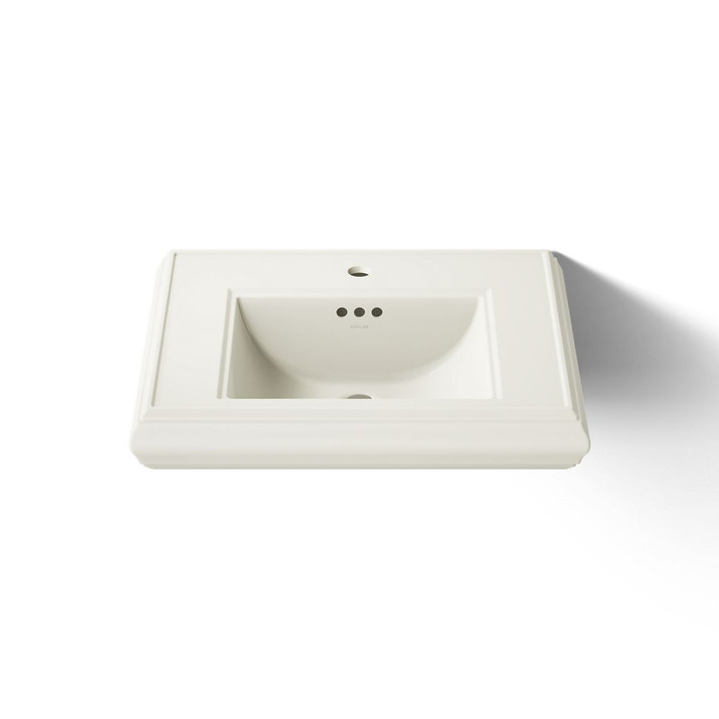 Memoirs  Pedestal Tall Bathroom Sink with Overflow, Biscuit, Single Hole