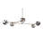 Industrial 5 Light Brass Linear Shade Chandelier-30888120-29861137