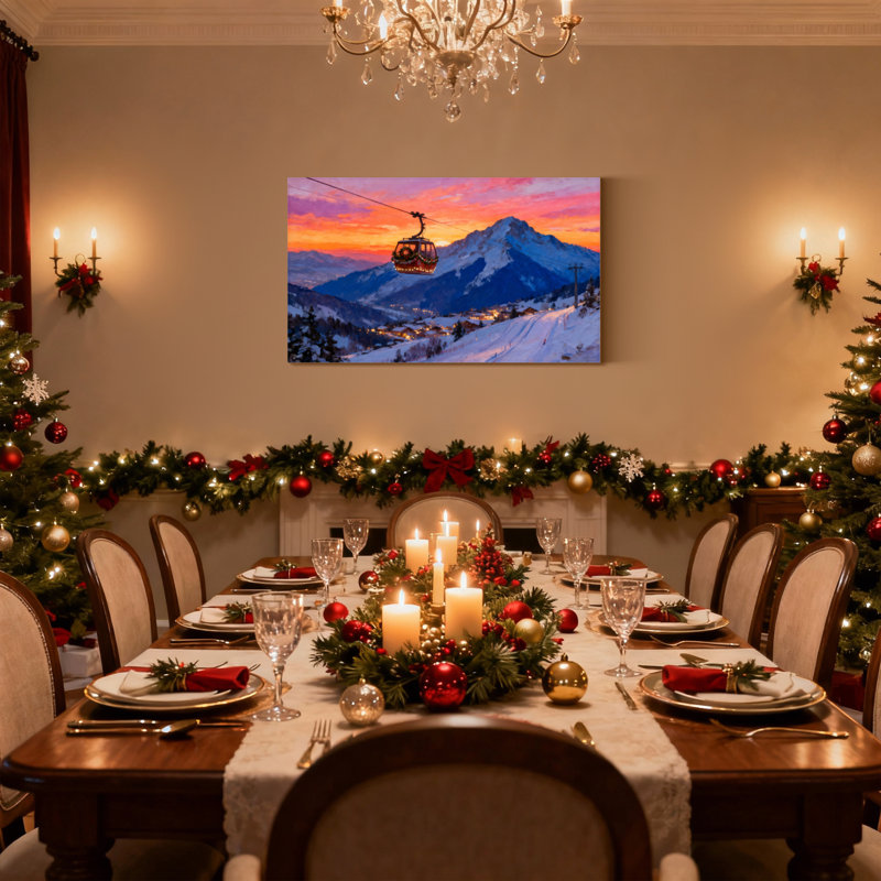 Ensemble de 3 toiles d'art de Noël, H 12 po x l 18 po